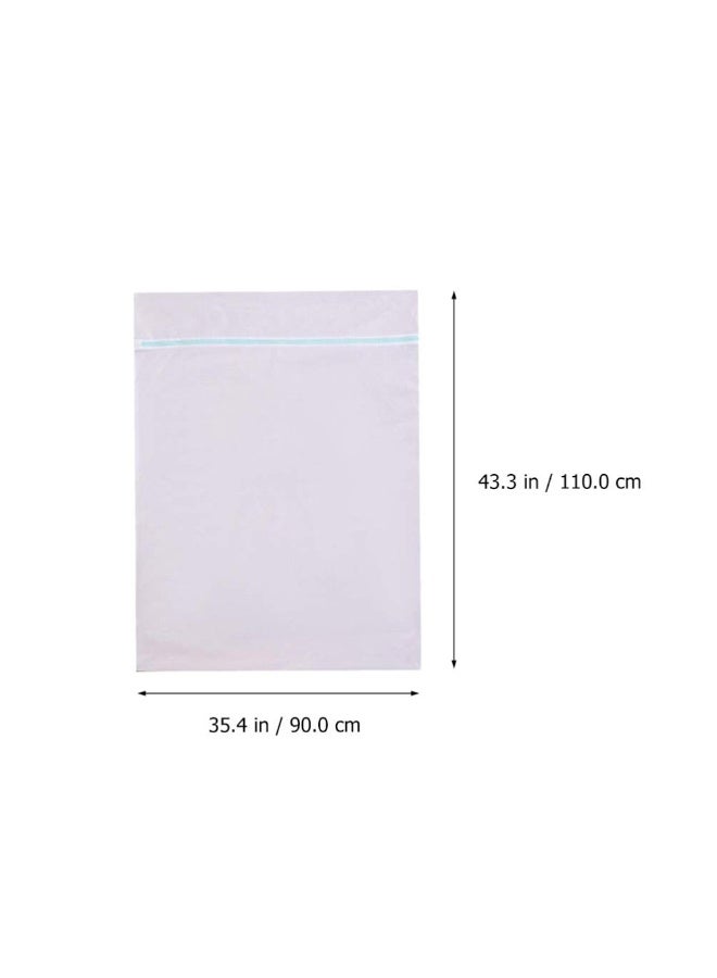 Mordely Large Laundry Bag Large Mesh Laundry Bag Convenient Travel Bag Mesh Laundry Bags Curtain Bag Large Washing Machine Bag Wash Bag Underwear Polyester Storage Bag White - Image 2
